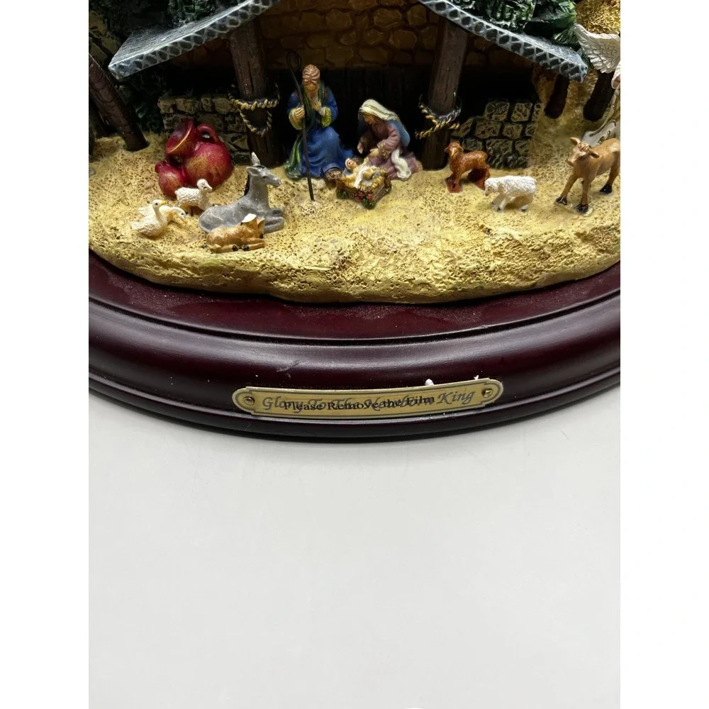 Thomas Kinkade Glory To The Newborn King Nativity Lighted Christmas Music Tree